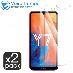 Verre Trempé Protection d'écran pour Smartphone Huawei Y7 2019 [Pack x2]