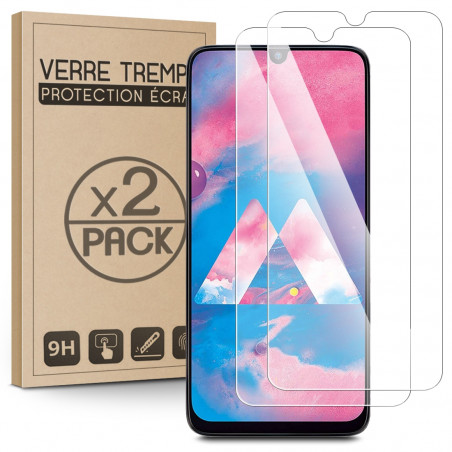 Verre Trempé Protection d'écran pour Smartphone Samsung Galaxy M30 [Pack x2]