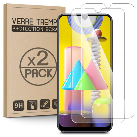 Verre Trempé Protection d'écran pour Smartphone Samsung Galaxy M31 [Pack x2]