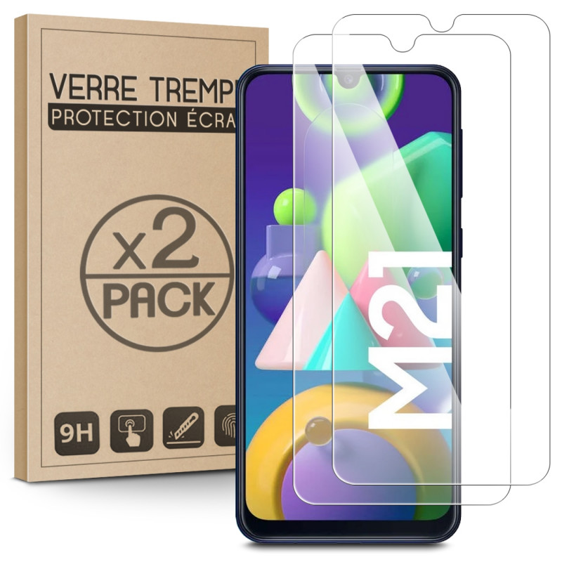 Verre Trempé Protection d'écran pour Smartphone Samsung Galaxy M21 [Pack x2]