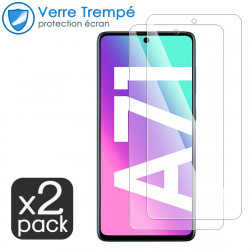 Verre Trempé Protection d'écran pour Smartphone Samsung Galaxy A71 [Pack x2]