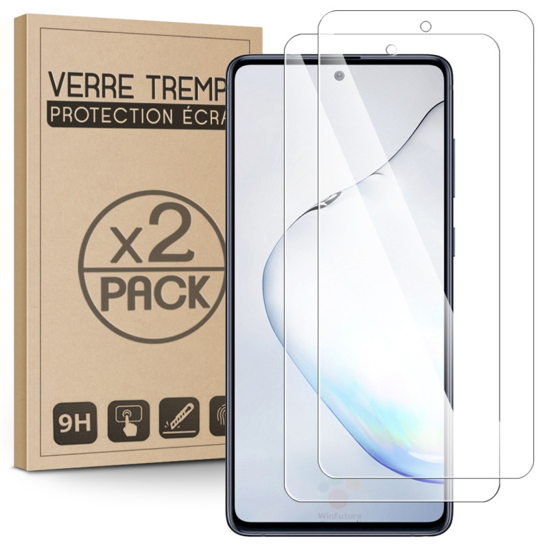 Verre Trempé Protection d'écran pour Smartphone Samsung Galaxy A81 [Pack x2]