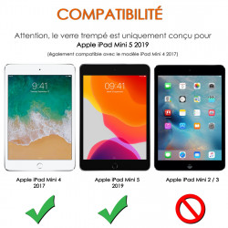 Écran Protection en Verre Trempé pour Apple iPad Mini 5