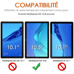 Écran Protection en Verre Trempé pour Huawei MediaPad M5 10.8