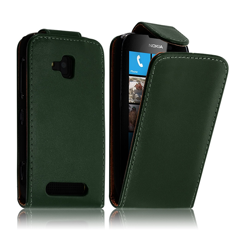 Housse coque Etui pour Nokia Lumia 610 couleur vert