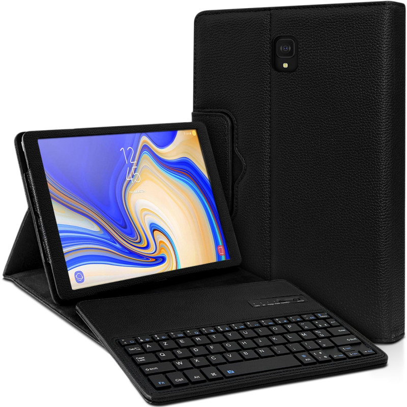 Étui Noir Clavier Azerty Bluetooth pour Samsung Galaxy Tab S4 10.5" SM-T830