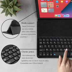 Étui Noir Clavier Azerty Bluetooth pour Samsung Galaxy Tab S4 10.5" SM-T830