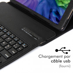 Étui Noir Clavier Azerty Bluetooth pour Samsung Galaxy Tab A 10.1" SM-T510