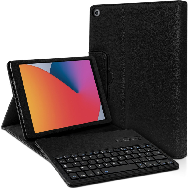 Étui Noir Clavier Azerty Bluetooth pour Apple iPad 10.2 Pouces