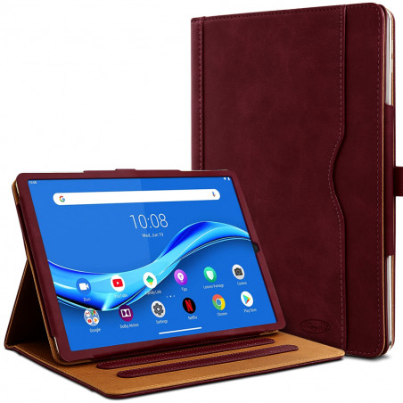 Étui Housse de Protection Support Bordeau pour Lenovo Tab M10 FHD Plus 2e Gén 10.3"