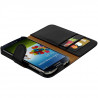 Housse Coque Etui Portefeuille noir pour Samsung Galaxy S4 + chargeur auto