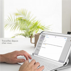 Étui de Protection Blanc avec Clavier Bluetooth pour Tablette DUODUOGO G10