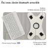 Étui de Protection Blanc avec Clavier Bluetooth pour Tablette DUODUOGO P6