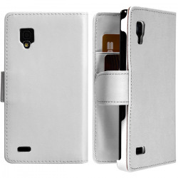 Housse Etui Coque Portefeuille pour LG Optimus L9 Couleur Blanc