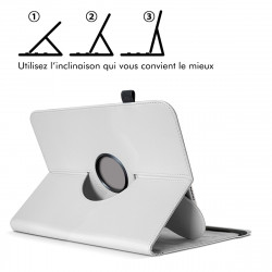 Étui de Protection Blanc avec Clavier Bluetooth pour Tablette Lenovo TAB4 10L 4G