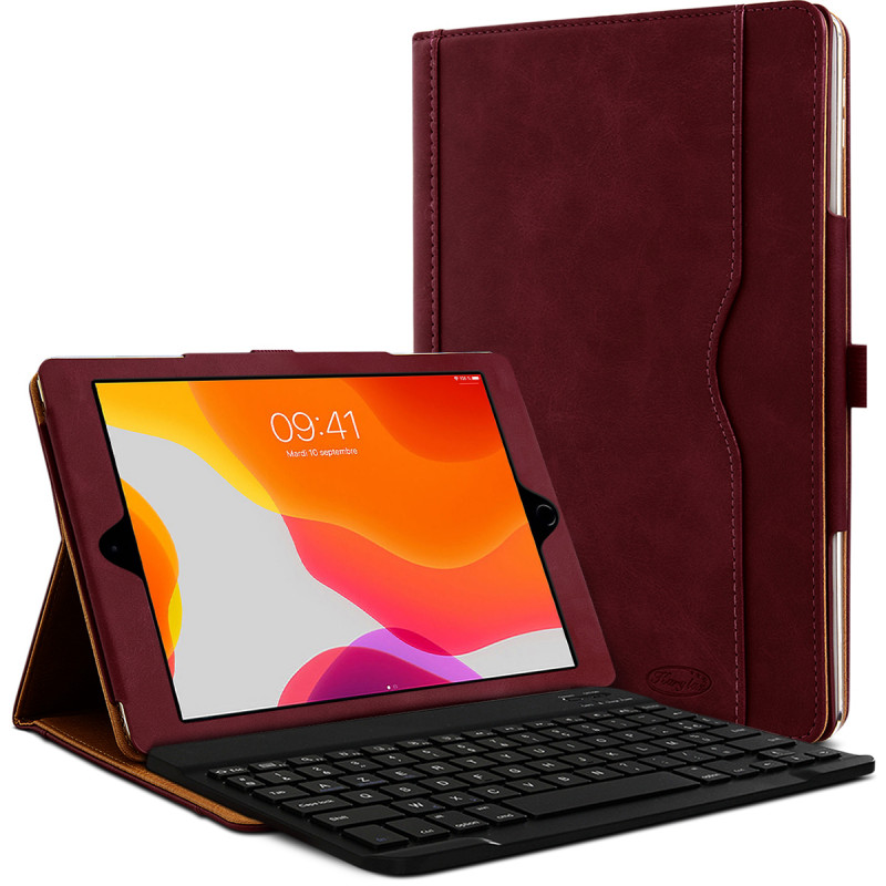 Étui de Protection Noir avec Clavier Bluetooth pour Apple iPad 7e Gen 10.2 2019