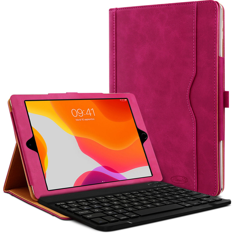 Étui de Protection Noir avec Clavier Bluetooth pour Apple iPad 7e Gen 10.2 2019