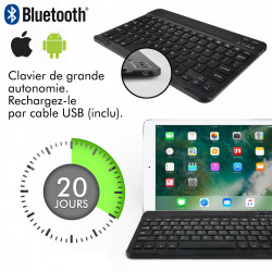 Étui de Protection Noir avec Clavier Bluetooth pour Apple iPad Pro 10.5 2019