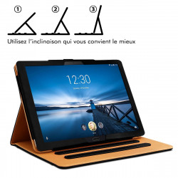 Étui Housse de Protection Support Noir pour Lenovo Tab M10 HD 10,1 Pouces