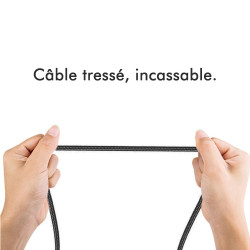 Chargeur Voiture Allume-Cigare Câble USB Type C Noir pour Smartphone Samsung