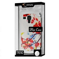 Etui à rabat latéral et porte-carte pour Samsung Galaxy S Duos avec motif KJ12 + Film de Protection