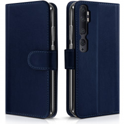 Étui Portefeuille et Support (Bleu Foncé) pour Smartphone Xiaomi MI Note 10 (2019)