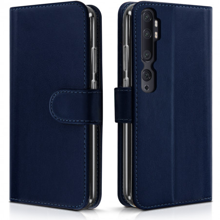 Étui Portefeuille et Support (Bleu Foncé) pour Smartphone Xiaomi MI Note 10 (2019)