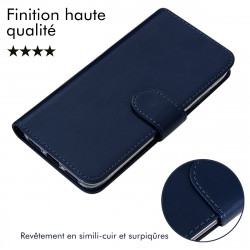 Étui Portefeuille et Support (Bleu Foncé) pour Smartphone Xiaomi MI Note 10 (2019)