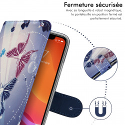 Étui Portefeuille et Support (Noir) pour Smartphone Xiaomi Redmi Note 8 Pro (2019)