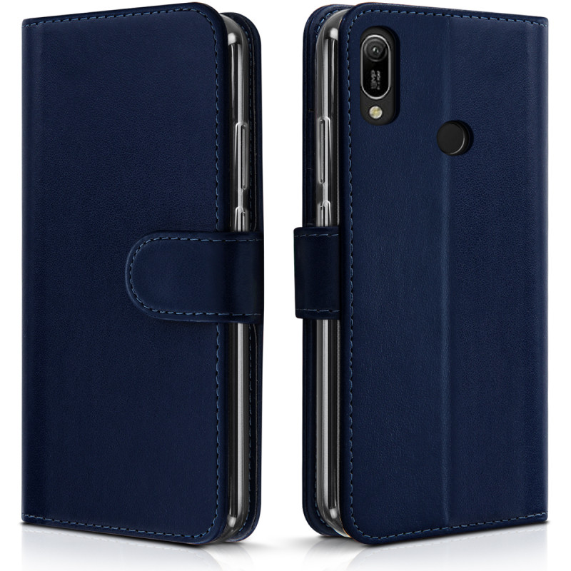 Étui Portefeuille et Support (Bleu Foncé) pour Smartphone Huawei P smart 2019 6.21 pouces