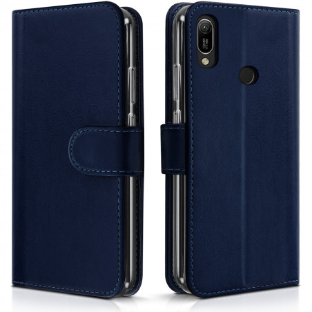 Étui Portefeuille et Support (Bleu Foncé) pour Smartphone Huawei P smart 2019 6.21 pouces