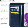 Étui Portefeuille et Support (Bleu Foncé) pour Smartphone Samsung Galaxy S20+ (2020) 6.7 pouces
