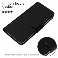 Coque Housse Etui avec Rabat Latéral Fonction Support pour Wiko Cink Slim couleur Blanc