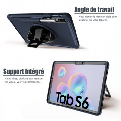 Coque Protection Intégrale Support (Noir) pour Samsung Galaxy Tab S6 10.5 SM-T860