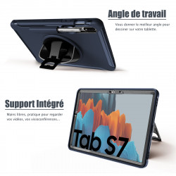 Coque Protection Intégrale Support (Noir) pour Samsung Galaxy Tab S7 SM-T870 (2020)