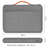 Sacoche Housse de Protection Double poche Noir pour Apple MacBook Pro 13"