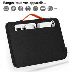 Sacoche Housse de Protection Gris/Orange pour Apple MacBook Pro 13"