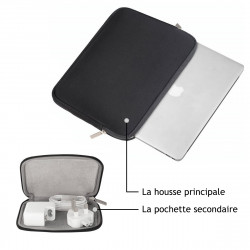 Sacoche Housse de Protection (S-Noir) pour Apple MacBook Pro 13"