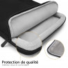 Sacoche Housse de Protection Double poche (S-Noir) pour Apple MacBook Air 13.3"