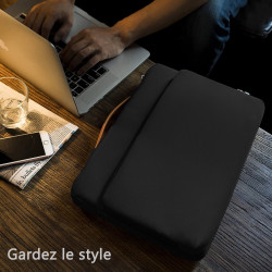 Sacoche Housse de Protection Double poche (S-Noir) pour Microsoft Surface Laptop Go 12.4