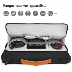 Sacoche Housse de Protection Double poche (S-Noir) pour HP Spectre x360 13,3"