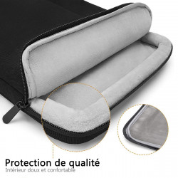 Sacoche Housse de Protection Double poche (S-Noir) pour Asus Chromebook 11.6"