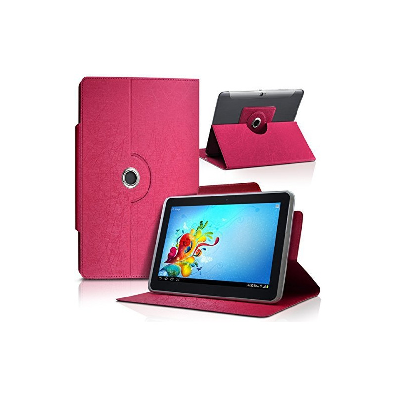 Housse Etui Universel S couleur Rose Fushia pour Tablette Lexibook LexiTab 7 pouces