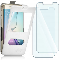 Etui S-View à clapet Universel M Couleur Blanc pour smartphone 