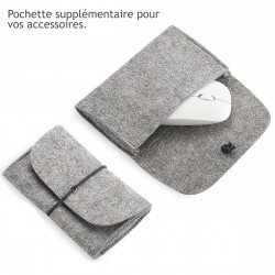 Sacoche Housse de Protection (S-Gris Clair) pour Apple MacBook Pro 13"