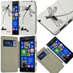 Etui à rabat latéral et porte-carte pour Nokia Lumia 625 avec motif LM01 + Film de Protection