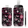 Housse coque étui pochette pour Samsung Google Nexus S i9020 avec motif + stylet luxe