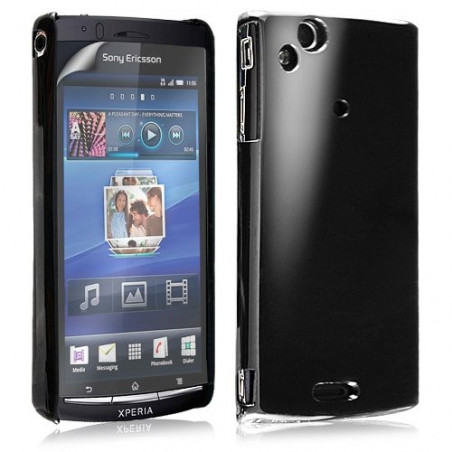 Housse Étui Coque Rigide Brillante Pour Sony Ericsson Xperia Arc / Arc S Couleur Noir