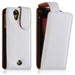 Housse coque etui pour Sony Ericsson XPERIA Ray couleur blanc + film protecteur