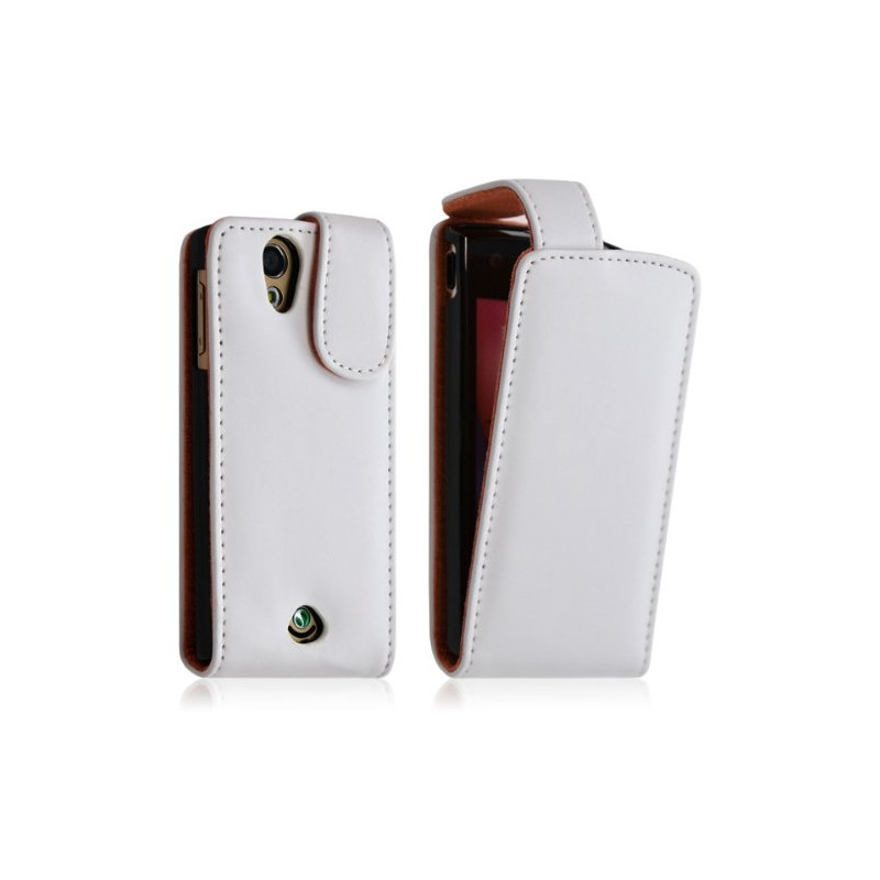 Housse coque etui pour Sony Ericsson XPERIA Ray couleur blanc + film protecteur